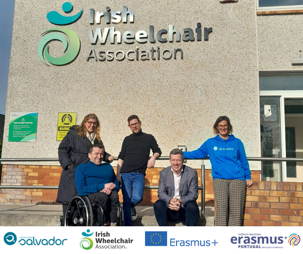 Inclusion 4 All image showing representatives from Associação Salvador and Irish Wheelchair Association.