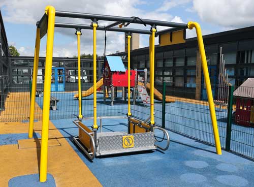 Wheelchair Accessible Roll-on Swing Set